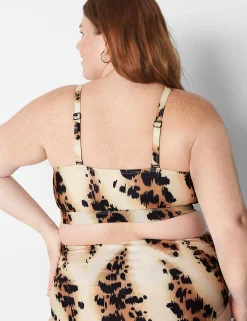 Swim Bottoms^Lane Bryant Ruched Side High-Waist Swim Brief Sand Dollar Animal