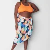 Swim Cover Ups^Lane Bryant Sarong Swim Cover-Up Blue Summer