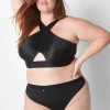 Sexy Bras^Lane Bryant Sateen Wrap Bralette Black