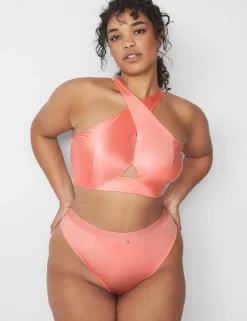 Full Coverage Bras^Lane Bryant Sateen Wrap Bralette Desert Flower