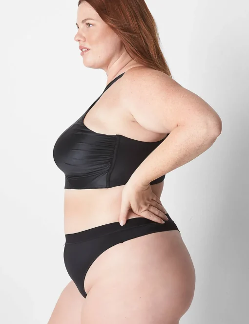 Sexy Bras^Lane Bryant Sateen Wrap Bralette Black