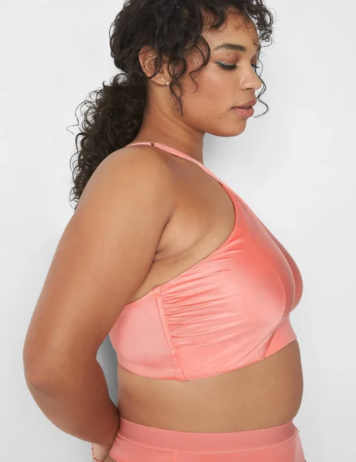 No-Wire Bras And Bralettes^Lane Bryant Sateen Wrap Bralette Desert Flower