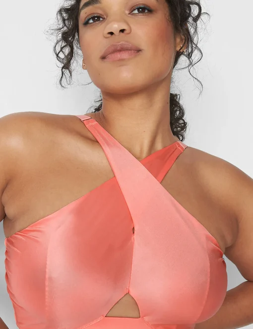 No-Wire Bras And Bralettes^Lane Bryant Sateen Wrap Bralette Desert Flower