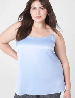 Shirts & Blouses^Lane Bryant Satin Cami Brunnera Blue