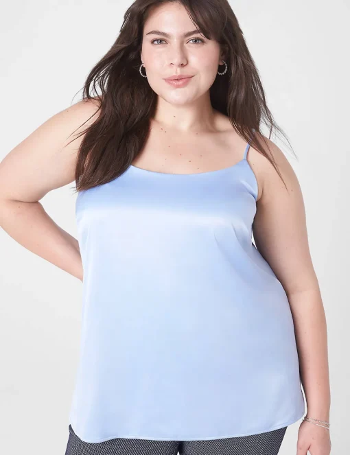 Shirts & Blouses^Lane Bryant Satin Cami Brunnera Blue