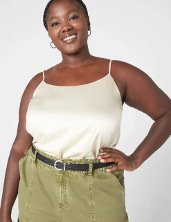 Shirts & Blouses^Lane Bryant Satin Cami Brazilian Sand