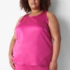 Sleep Separates^Lane Bryant Satin Lace-Trim Sleep Short Rose Violet