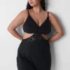 Slips & Babydolls^Lane Bryant Scallop Lace Cutout Slip Black