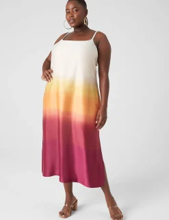Occasion^Lane Bryant Scoop-Neck Cami Slip Dress Resort Ombre