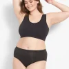 No-Wire Bras And Bralettes^Lane Bryant Scoop-Neck Seamless Bralette Black