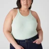 Knit Tops^Lane Bryant Scoop-Neck Stitch-Detail Tank Pastel Green
