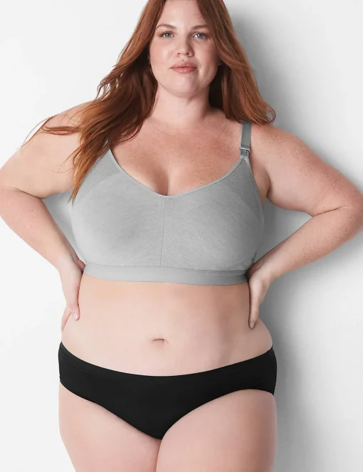 Full Coverage Bras^Lane Bryant Seamless Lightly Lined Nursing Bra Marl Nova Grey