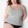 Full Coverage Bras^Lane Bryant Seamless Nursing Cami Marl Nova Grey