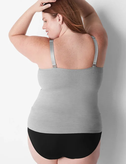 Full Coverage Bras^Lane Bryant Seamless Nursing Cami Marl Nova Grey
