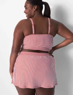 Swim Bottoms^Lane Bryant Seersucker Swim Skirt White Adrenaline Rush