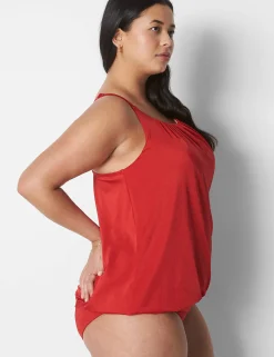 Swim Tops^Lane Bryant Shimmer No-Wire Blouson Tankini Adrenaline Rush