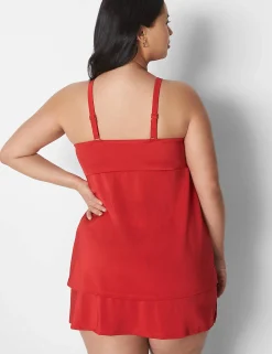 Swim Bottoms^Lane Bryant Shimmer Slitted Swim Skirt Adrenaline Rush