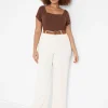 The Tee Shop^Lane Bryant Short-Sleeve Square-Neck Tee Potting Soil