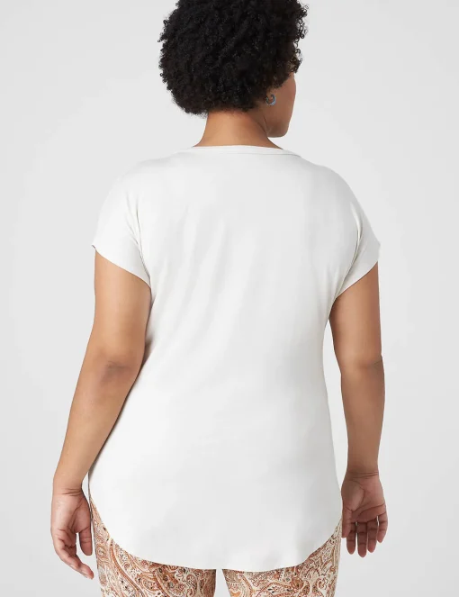 The Tee Shop^Lane Bryant Short-Sleeve V-Neck Pocket Tee Birch