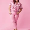 Shirts & Blouses^Lane Bryant Short-Sleeve Zipper Top Martha Paisley