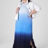 Maxi & Midi^Lane Bryant Side-Slit Sheath Maxi Dress Xenon Blue