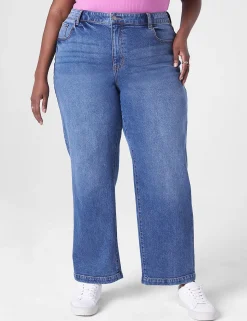 Signature Fit^Lane Bryant Signature Fit Authentic Straight Ankle Jean Medium Denim