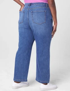 Signature Fit^Lane Bryant Signature Fit Authentic Straight Ankle Jean Medium Denim