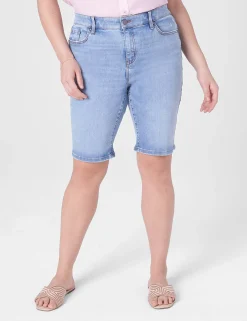 Signature Fit^Lane Bryant Signature Fit Bermuda Jean Short Light Denim