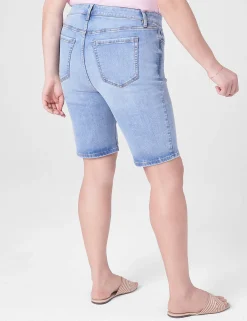 Signature Fit^Lane Bryant Signature Fit Bermuda Jean Short Light Denim