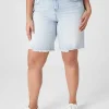 Crops, Capris And Shorts^Lane Bryant Signature Fit Boyfriend Bermuda Jean Short Light Denim