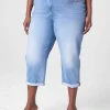 Crops, Capris And Shorts^Lane Bryant Signature Fit Boyfriend Capri Jean Medium Denim