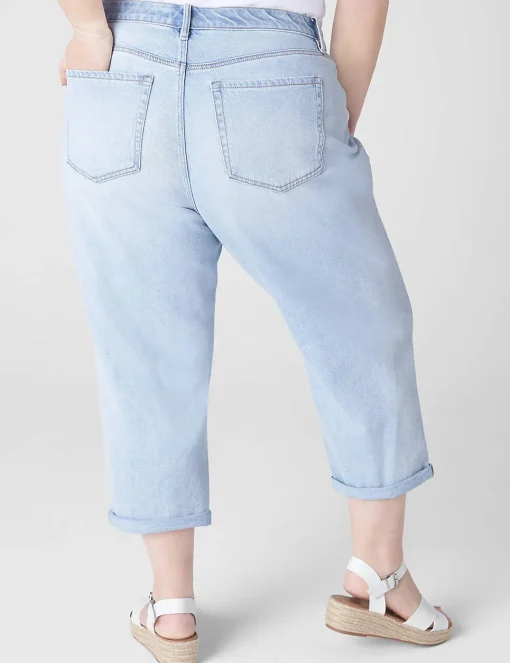 Crops, Capris And Shorts^Lane Bryant Signature Fit Boyfriend Capri Jean Light Denim