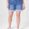 Crops, Capris And Shorts^Lane Bryant Signature Fit Boyfriend Jean Midi Short Medium Denim