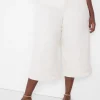 Crops, Capris And Shorts^Lane Bryant Signature Fit Crop Wide Leg Jean Ecru