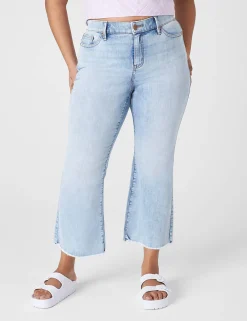 Wide Leg & Flare Jeans^Lane Bryant Signature Fit Cropped Flare Jean Medium Denim