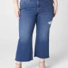 Wide Leg & Flare Jeans^Lane Bryant Signature Fit Cropped Flare Jean Medium Denim
