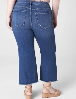 Wide Leg & Flare Jeans^Lane Bryant Signature Fit Cropped Flare Jean Medium Denim