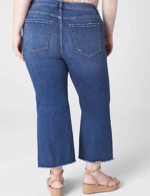 Wide Leg & Flare Jeans^Lane Bryant Signature Fit Cropped Flare Jean Medium Denim