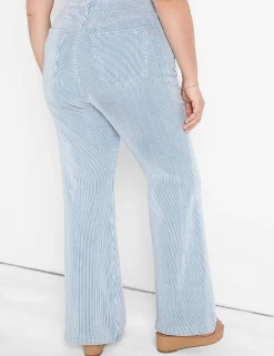 Wide Leg & Flare Jeans^Lane Bryant Signature Fit Flare Jean Railroad Stripe