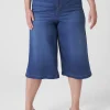 Crops And Capris^Lane Bryant Signature Fit Fluid Culotte Jean Medium Denim
