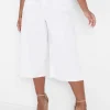Signature Fit^Lane Bryant Signature Fit Fluid Culotte Jean White