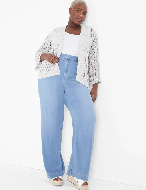 Wide Leg^Lane Bryant Signature Fit Fluid Wide Leg Trouser Jean Medium Denim