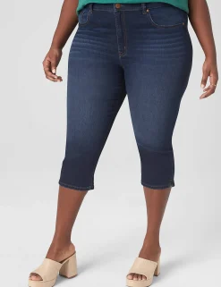 Skinny & Jegging^Lane Bryant Signature Fit High-Rise Skinny Pedal Jean Dark Denim