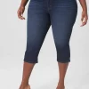 Crops, Capris And Shorts^Lane Bryant Signature Fit High-Rise Skinny Pedal Jean Dark Denim