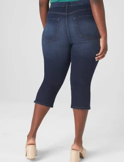 Skinny & Jegging^Lane Bryant Signature Fit High-Rise Skinny Pedal Jean Dark Denim