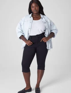 Crops, Capris And Shorts^Lane Bryant Signature Fit High-Rise Skinny Pedal Jean Black