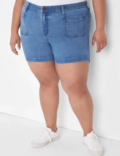 Signature Fit^Lane Bryant Signature Fit Jean Short Medium Denim