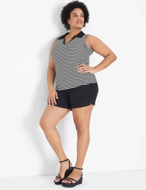 Crops, Capris And Shorts^Lane Bryant Signature Fit Jean Short Black