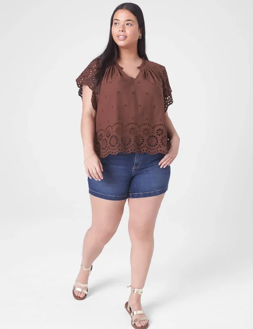Signature Fit^Lane Bryant Signature Fit Jean Short Medium Denim