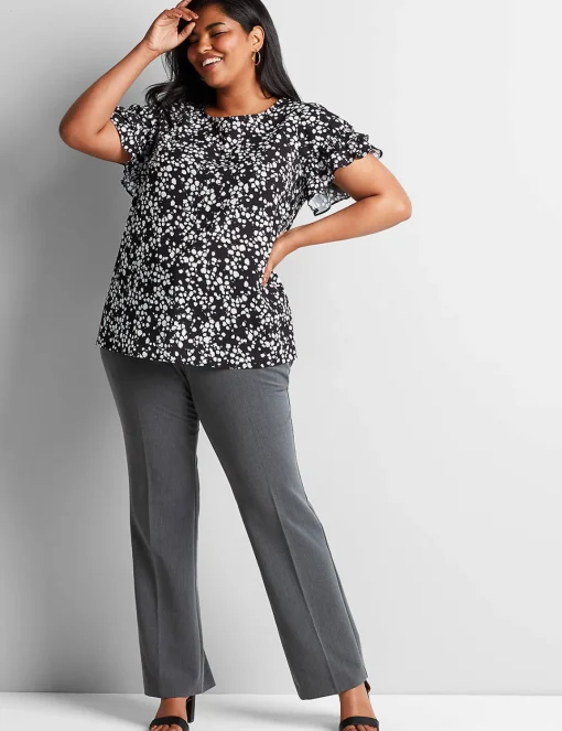 Perfect Drape^Lane Bryant Signature Fit Perfect Drape Straight Pant Grey